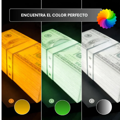 Lámparas de billetes flotantes